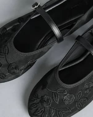 MAX floral mesh ballerina shoe
