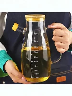 900ml Portable Kitchen Glass Oil Bottle
