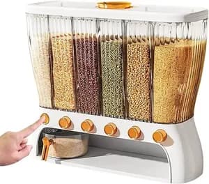 6-Grid Cereal Grain Dispenser Container