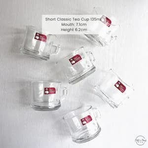 Red Cherry Glass Tea Cup Set