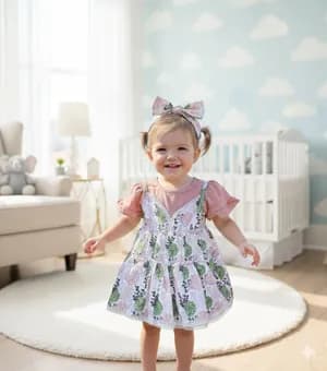 Babygirl floral dress with headband
