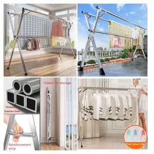 Foldable Stainless Steel Clothes Drying Rack