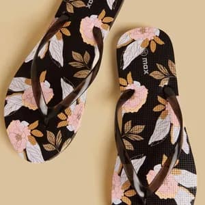 MAX floral print flip flops