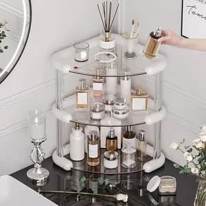 3-Tier Corner Cosmetics Storage Shelf