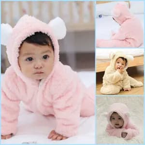 Bear Hooded Coat Romper 0-12Months