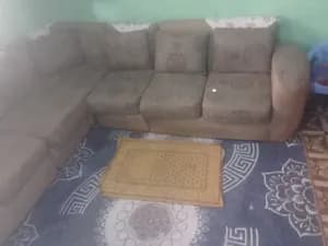 L Shaped Brown Sofa