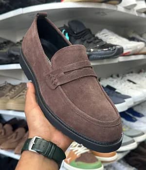 Brown Suede Loafer Shoes