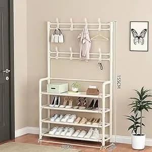 3-in-1 Clothes Rack Shoe Organizer