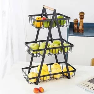 3-Tier Stainless Steel Fruit Basket