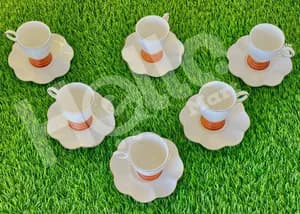 Coffee Cups Set of 6 with Saucers