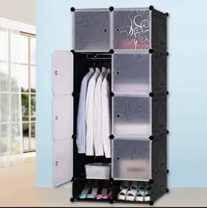 Plastic And Metal Cubic Cloth Cabinet