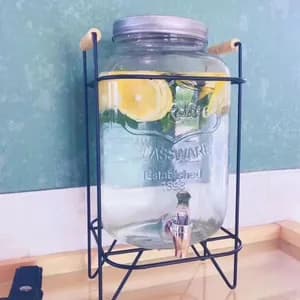 Glassware Beverage Dispenser with Stand 8L