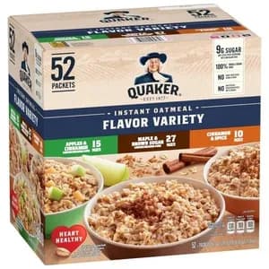 Quaker Instant Oatmeal Variety Pack 52-Count