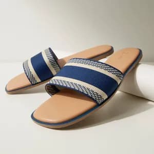 MAX striped slip-on flat
