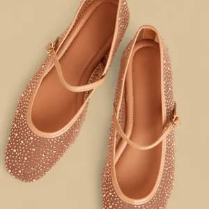 MAX embellished ballerina shoe with buckle closure
