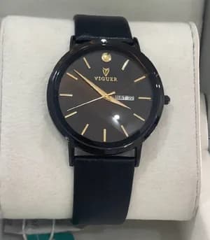 VIGUER Leather Strap Classic Watch