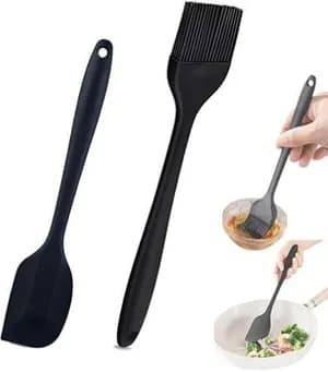 2pcs Silicone Spatula Brush Set