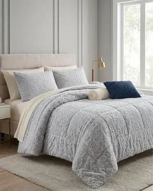 Fur Comforter Set 4 Pieces