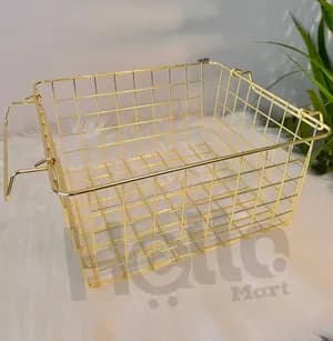 Gold Wire Fruit Holder Basket