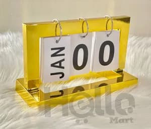 Golden Flip Desk Calendar