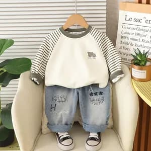 Toddler Boys Sweater and Pant Two piece Set