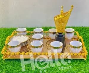 Large Golden Service Tray