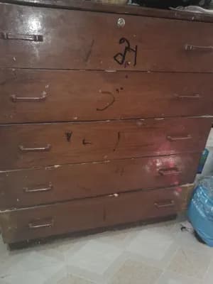 Five Drawer Wooden Clothes Cabinet