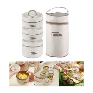 Isolated lunch box with bag