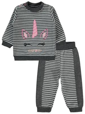 Soft Striped Unicorn 2-Piece Set