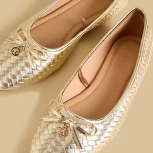 MAX textured ballerina flat
