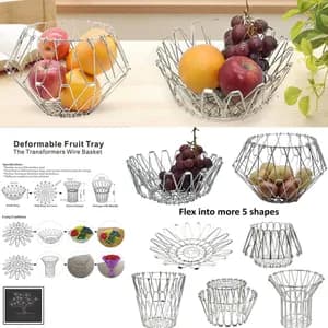 Multipurpose Folding Wire Basket