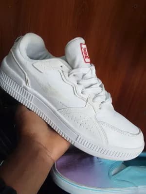 White Lace Up Sneakers