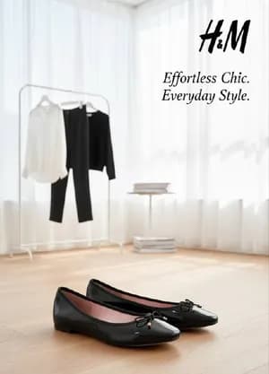 Plain bow ballerina flat