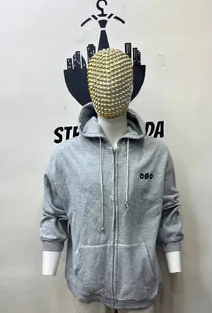 Gray Zip-Up Hoodie XL