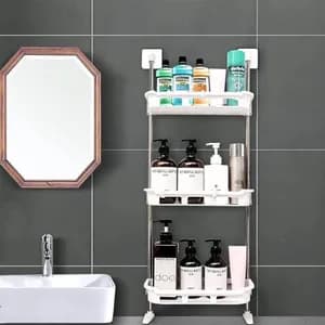 3-TIER TENSION-POLE CORNER SHOWER CADDY