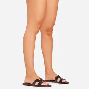 Addison Caged Flat Slider Sandal