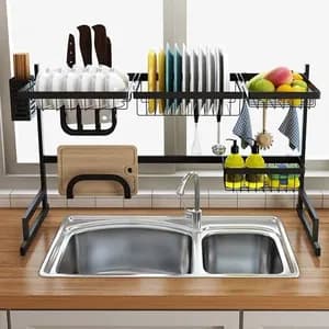 85cm Stainless Steel Over-Sink Dish Rack