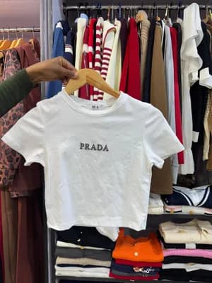 Prada White Crop Top