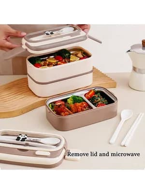 Double-layer portable bento lunch box 1400 ml