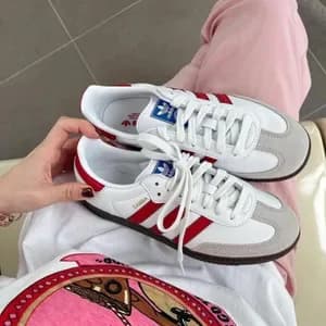 Adidas Samba OG White Red Ladies Shoes