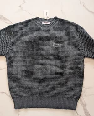 Oversized Waffle Knit Sweater for Men