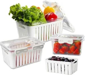 4-Piece Refrigerator Storage Box