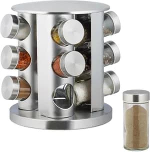 360° Rotating Stainless Steel Spice Rack