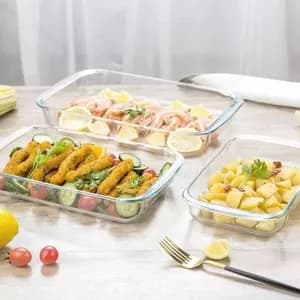 Tempered Glass Bakeware Set 3pcs