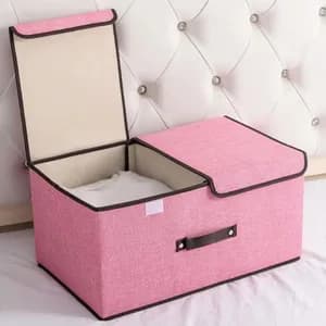 Dust proof foldable storage box with lid