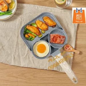 3-Section Nonstick Omelet Egg Hamburger Pan