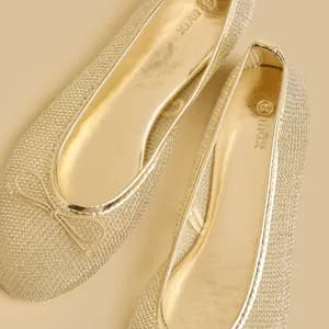 MAX mesh bow detail ballerina shoe 38