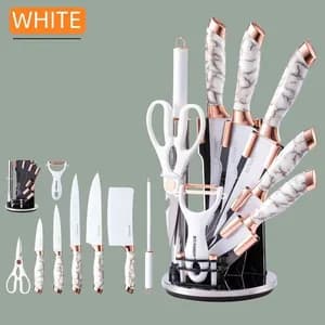 19 PC Knife Set with Utensils and Block
