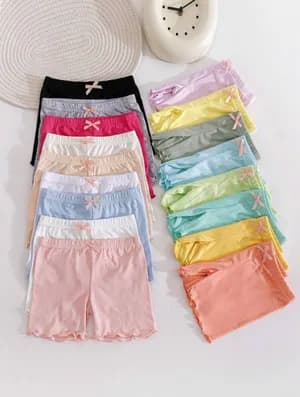 Colorful girls bow decor underwear