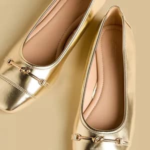 MAX metal accent ballerina flat